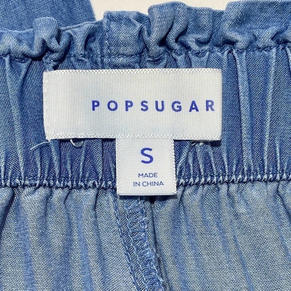 POPSUGAR Denim Blue Paperbag Jean Pants Size Small - Picture 7 of 11